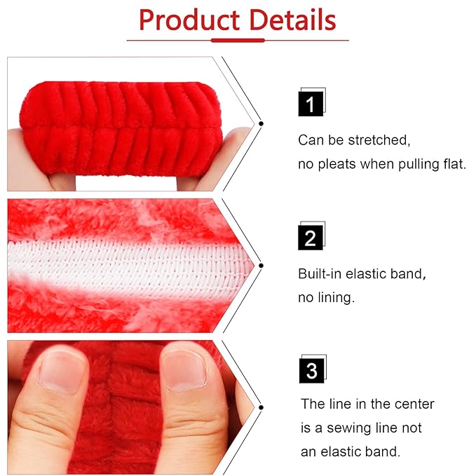VELSCRUN Spa Headbands for Wash Face, Makeup Headband, Facial Skincare Headbands - Image 7