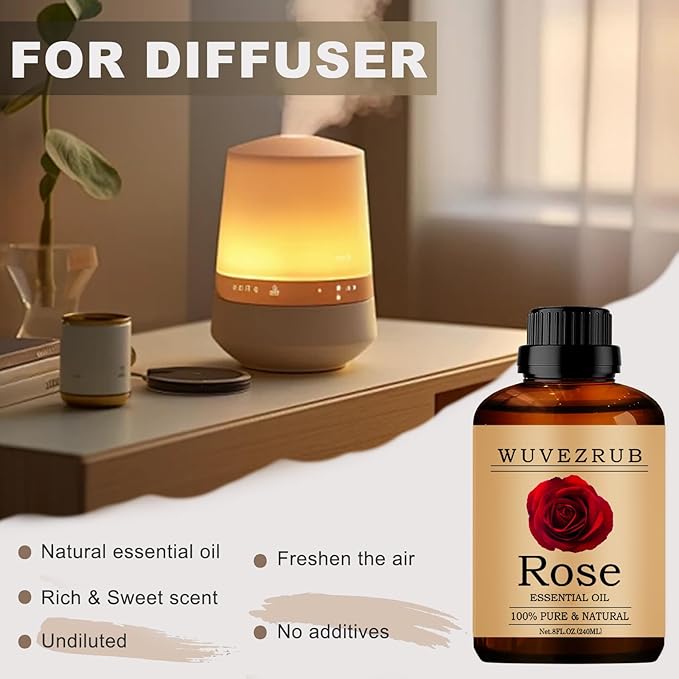 Rose Essential Oil, 240ML Pure and Natural - Image 5