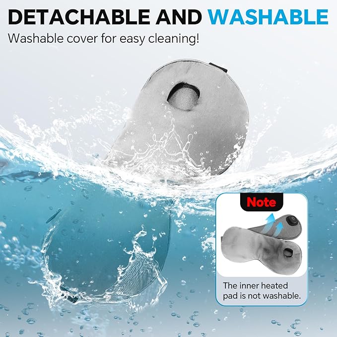 Cordless Heated Eye Mask for Dry Eyes Relief, - Image 5