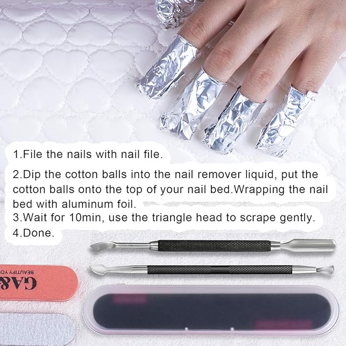 2PCS Metal Black Cuticle Pusher and Cutter Remover Salon Quality Stainless - Image 5