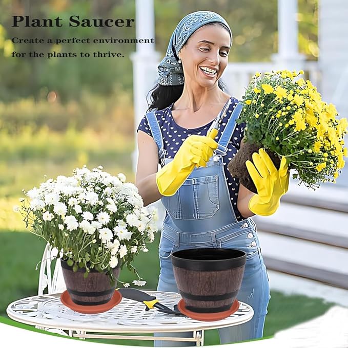 4 Pack of 16 inch Plant Saucer, Large Plant Tray, Heavy Sturdy Plant Drainage - Image 4