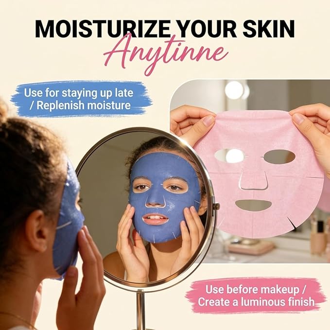 Collagen Face Masks Skincare Bulk, Hydrating Spa Face Mask Beauty - Image 6