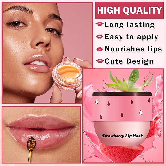 4PCS Honey Lip Balm Hydrating Honey Lip Mask Overnight Propolis Bee Lip Balm - Image 5