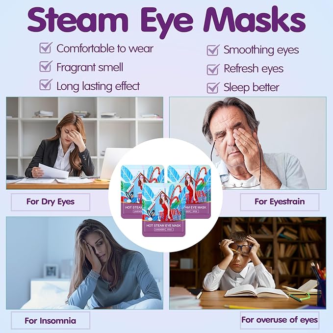 45 Pcs Disposable Steam Eye Mask Bulk - Image 3