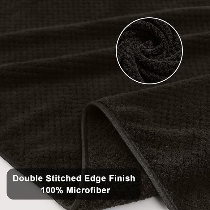 8-Piece Dark Coffee Bath Towels Set, 2 Oversized Large Bath Towels Sheet - Image 9