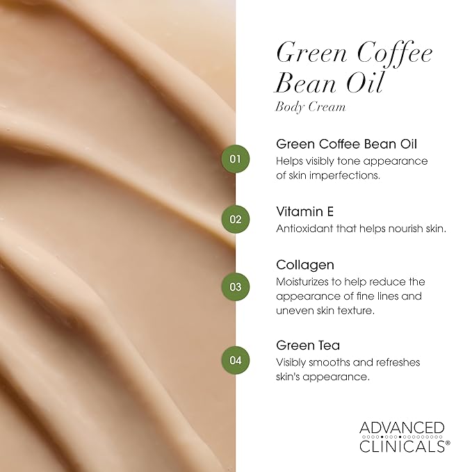 Advanced Clinicals Unscented Collagen Body Cream & Face Moisturizer + Green - Image 4