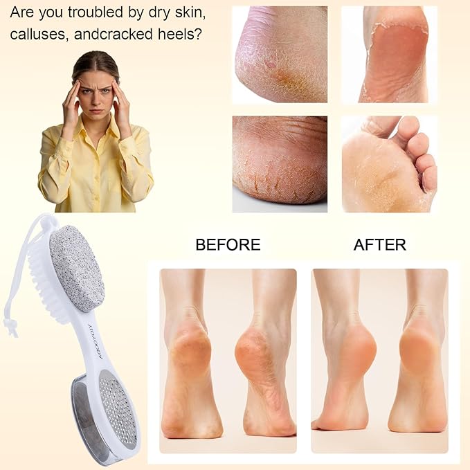 Foot Scrubber Brush with Pumice Stone - Image 3