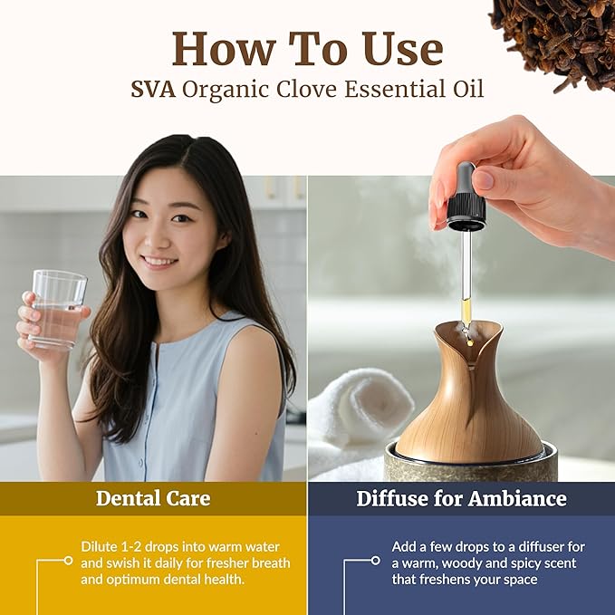 SVA Clove Essential Oil Organic– 16 Fl Oz – 100% Natural Clove Oil - Image 6