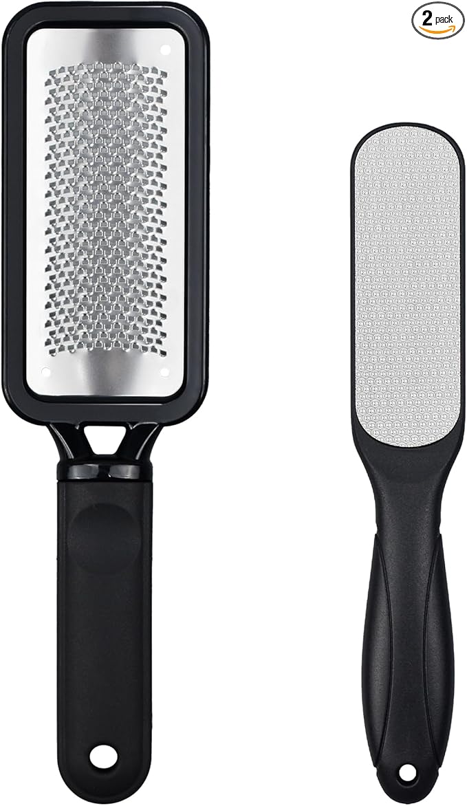 Foot Files Callus Remover 2 Pcs Stainless Steel Professional Pedicure Foot Rasp by MODENGKONGJIAN