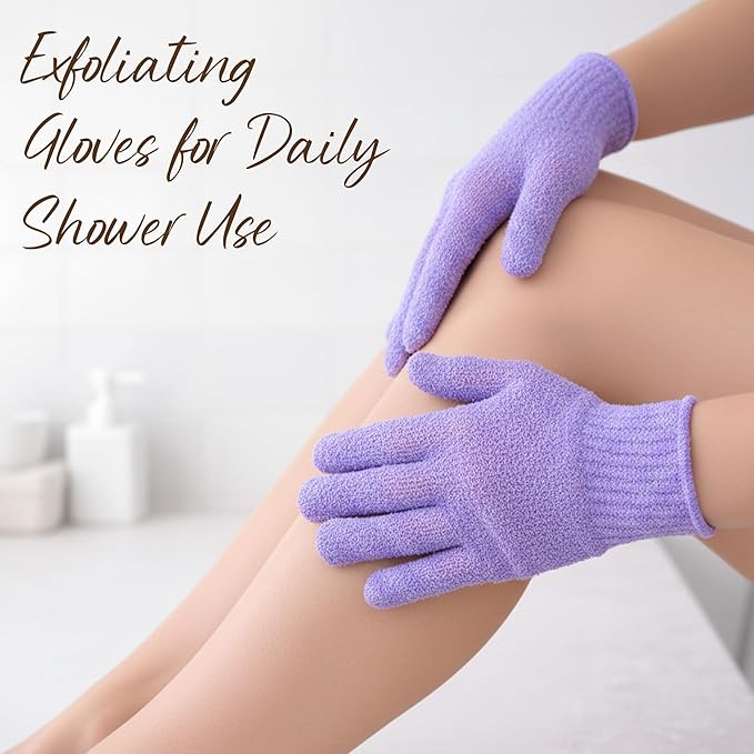 4 Pairs Exfoliating Gloves for Shower, Shower Gloves, Body Scrubber, Korean - Image 5
