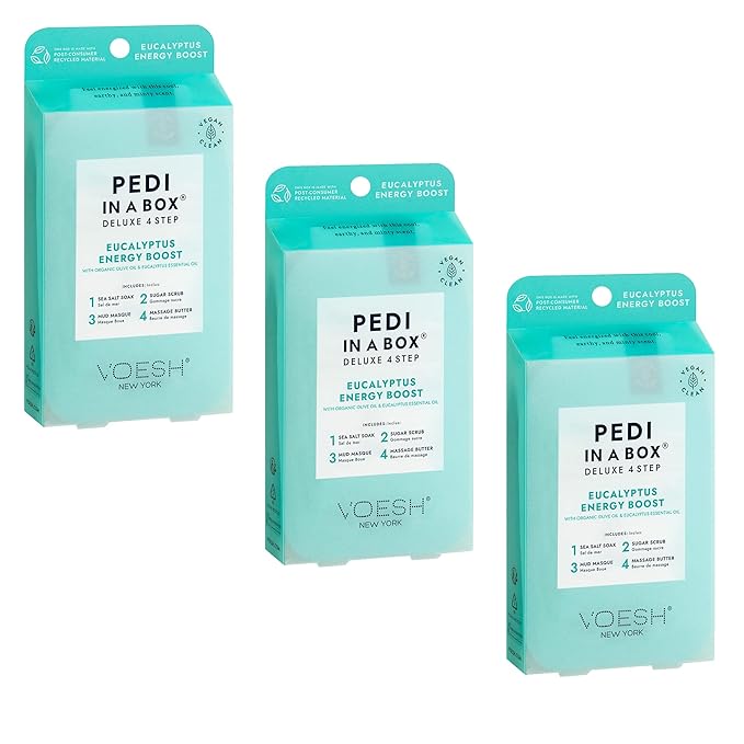 VOESH Pedi in a Box 4 Step Eucalyptus Energy Boost by VOESHNewYork
