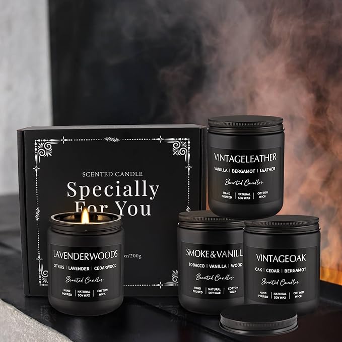 WPONSZU 4Psc Scented Candles Set, 7oz Gifts - Image 2