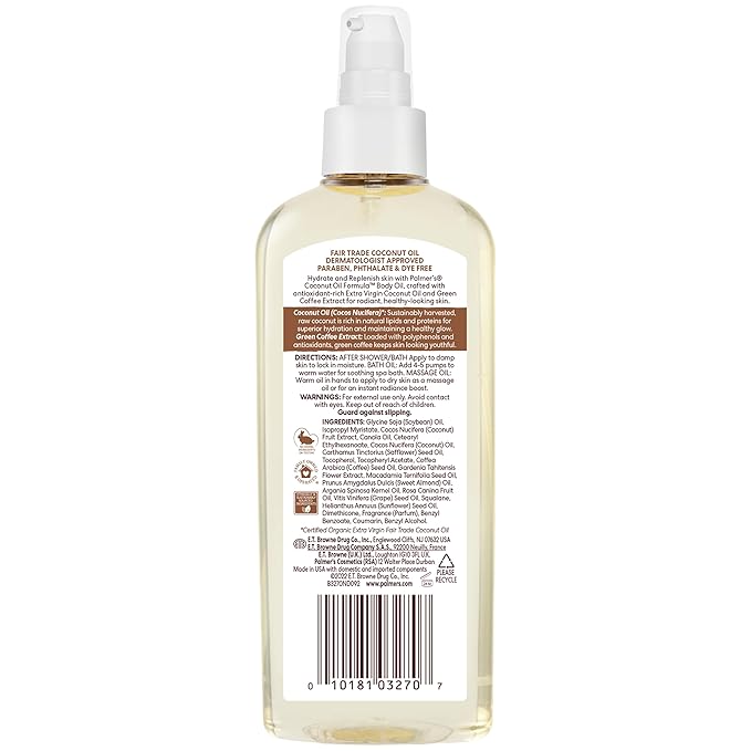Palmer's Coconut Oil Formula Body Oil, Body Moisturizer - Image 9