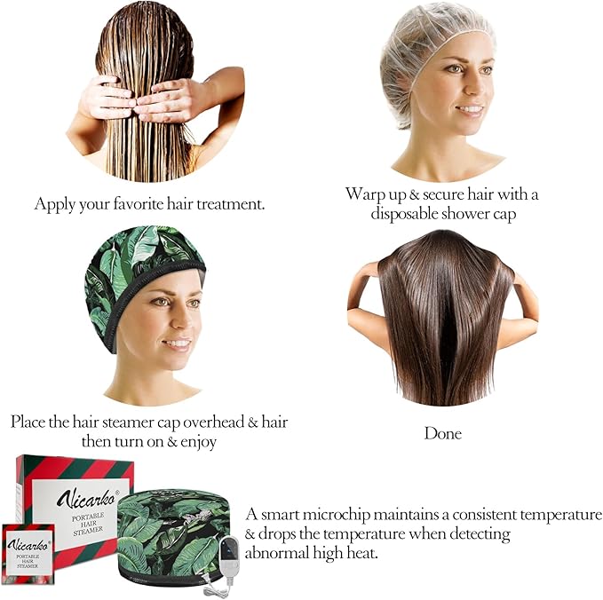 VICARKO Hair Steamer for Deep Conditioning, 10-Level Heats Up Quickly, 118” - Image 6