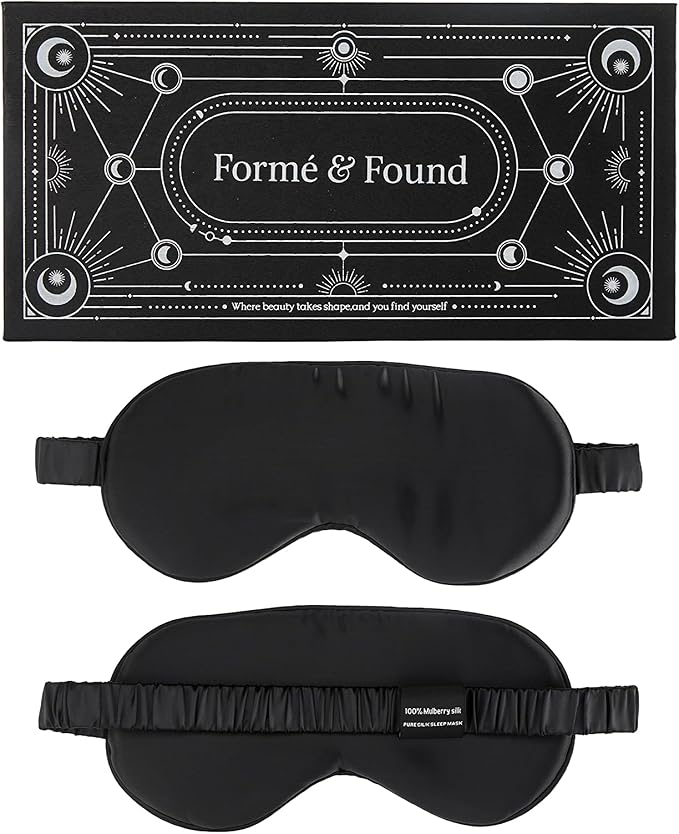 Formé & Found Formé & Found Luxury Silk Sleep Mask, 100% 6A Mulberry Silk Eye by HappyWinterHolidays
