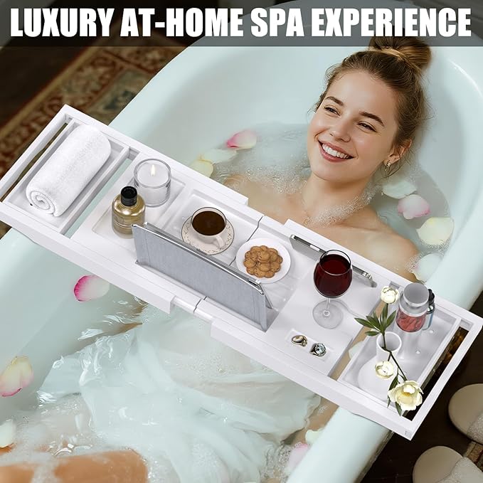 Bathtub Tray Caddy, Expandable Bath Trays - Image 5