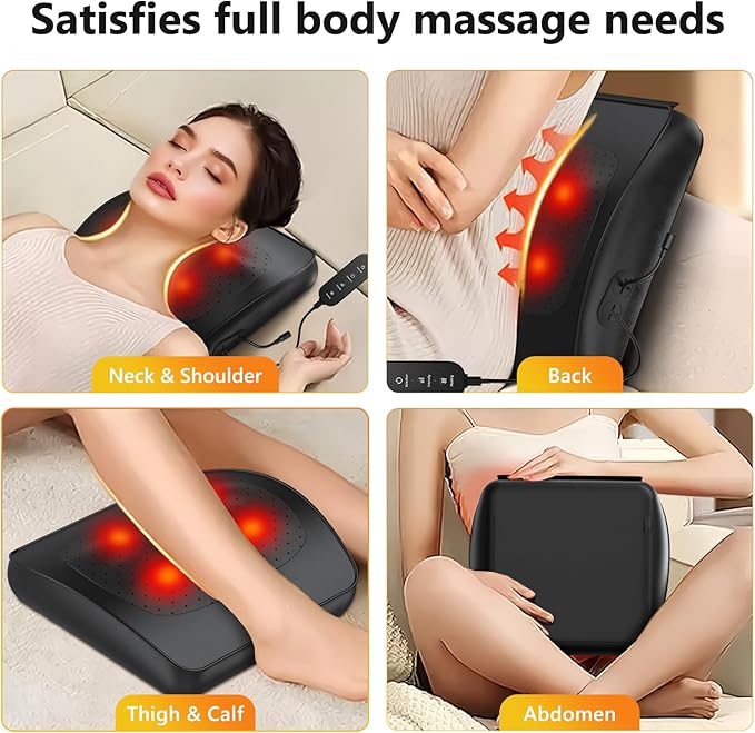 iKristin Back Massager with Heat, Shiatsu Neck Back Massager Pillow, Deep - Image 6