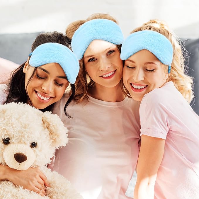 Hoteam 24 Pcs Spa Party Favors Supplies 6 Spa Headband 6 Plush Sleep Eye Mask 6 - Image 5