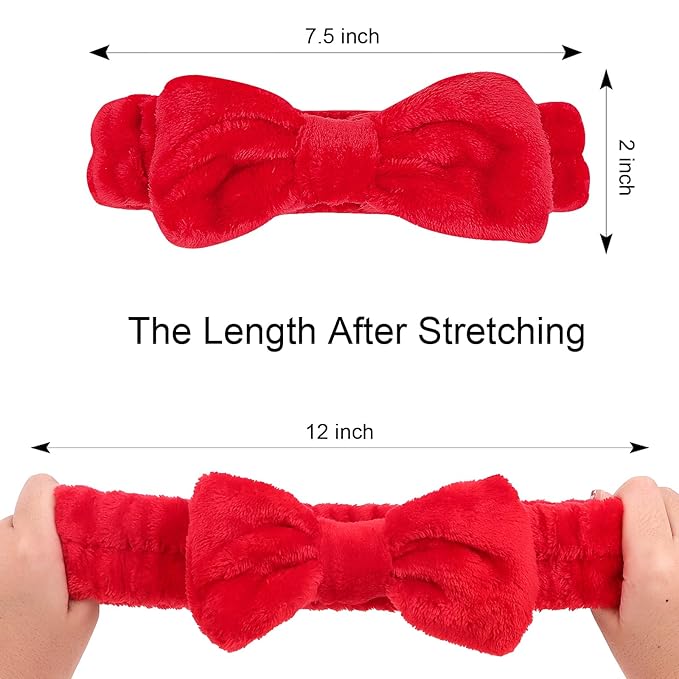Casoty 10 Pcs Red Makeup Headbands, Hair Band - Image 3