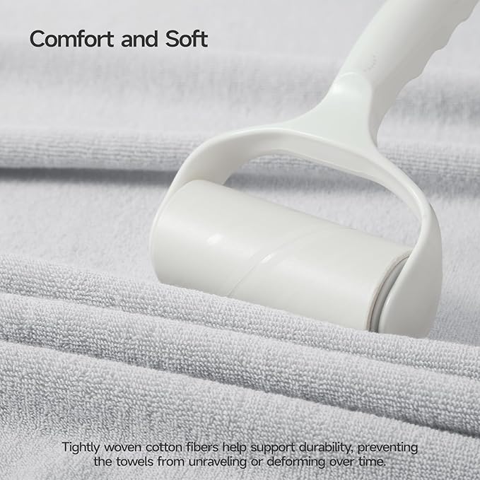 ecolook Bath Towels Set of 4, 100% Cotton, 27 x 55 Inches, Quick-Drying & - Image 5