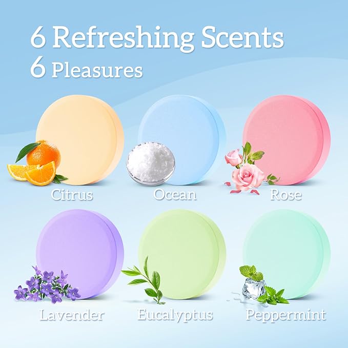 TranquilBliss Shower Steamers 6 Count, Scented Shower Bombs - Image 2