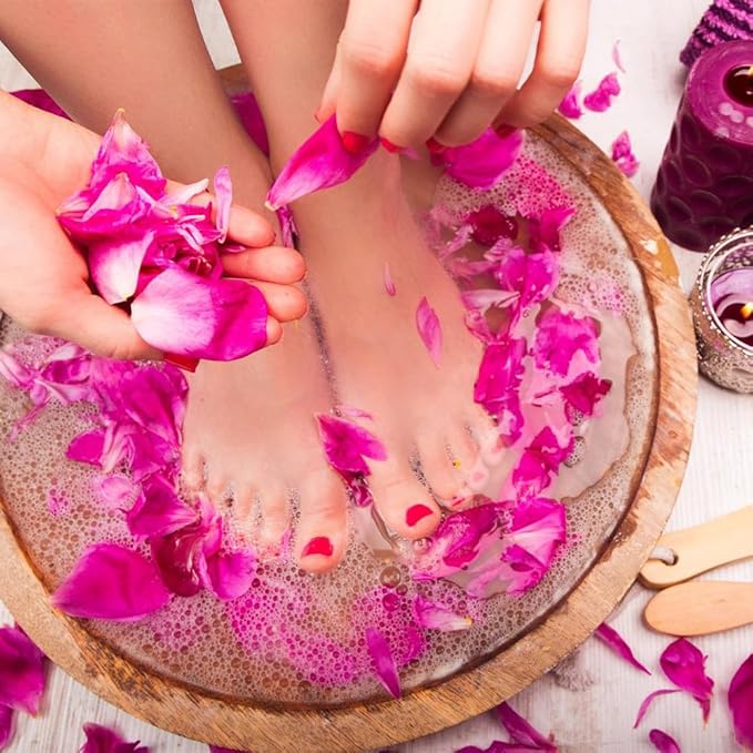 Ouliget Dried Flowers Pedicure Foot Soak Kit, 8 Bags Set - Image 6