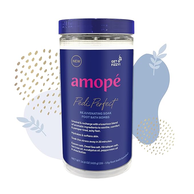 Amopé Pedi Perfect Rejuvenating Foot Soak & Bath Bombs, Relaxing Foot Spa by Amop%C3%A9