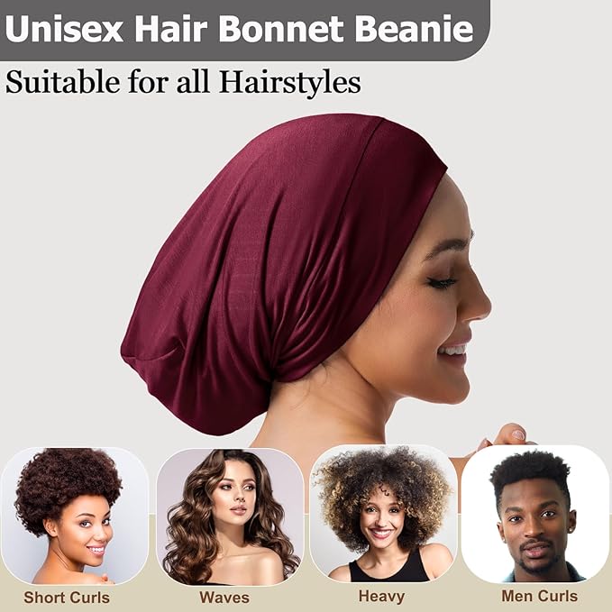 Satin Bonnet for Sleeping Night Cap, Adjustable Satin Lined Silk Bonnets Sleep - Image 8