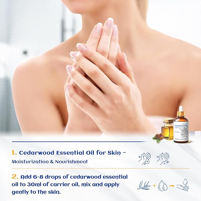HIQILI 1 Fl Oz Cedarwood Essential Oil, Pure Natural Cedarwood Oil - Image 3