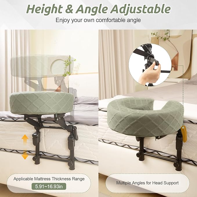Massage Headrest for Bed, Adjustable Massage Face Cradle at Home, Portable - Image 6