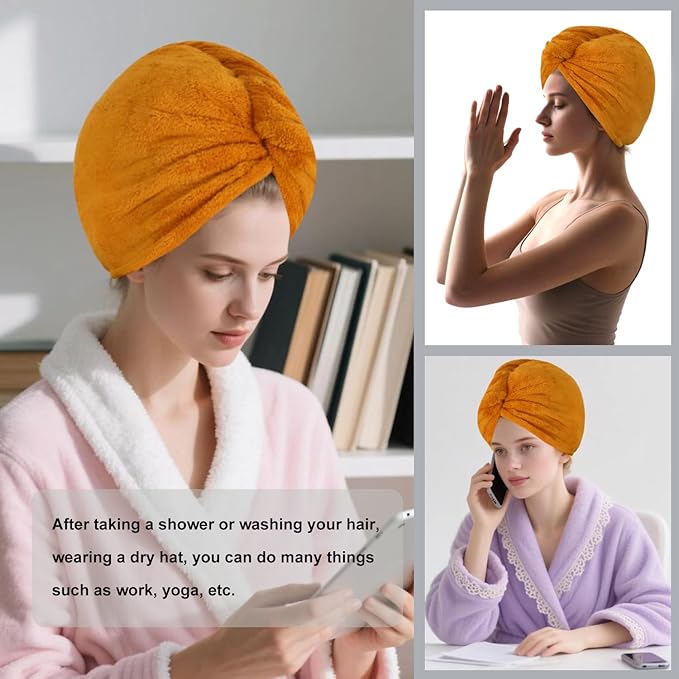 Microfiber Hair Drying Towel Wrap - Image 4