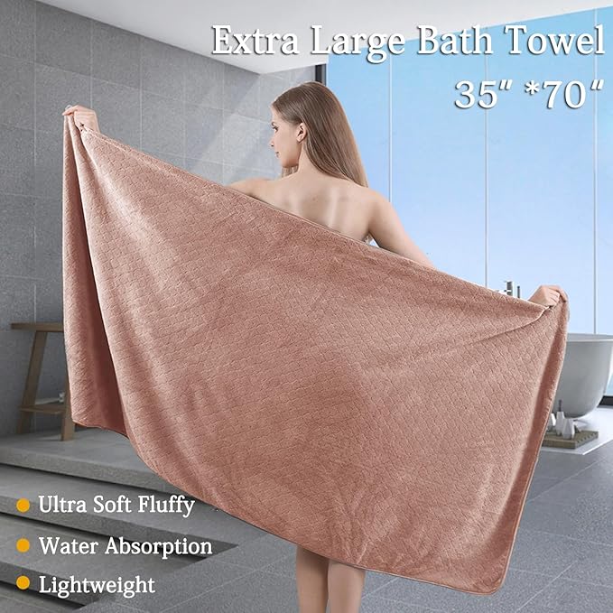 8-Piece Bath Towels Set, 2 Oversized Large Bath Towel Sheet, 2 Hand Towels and - Image 2