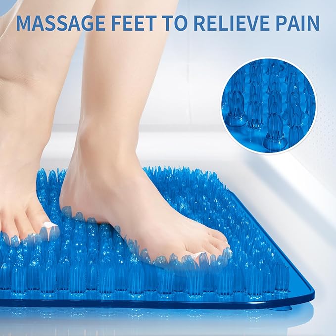 Yolife Shower Foot Scrubber Mat, Anti-Slip Bath Mat - Image 3