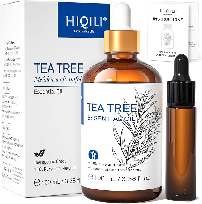 HIQILI Tea Tree Oil for Skin, Add to Shampoo, Body Wash, Foot Soak by HIQILI