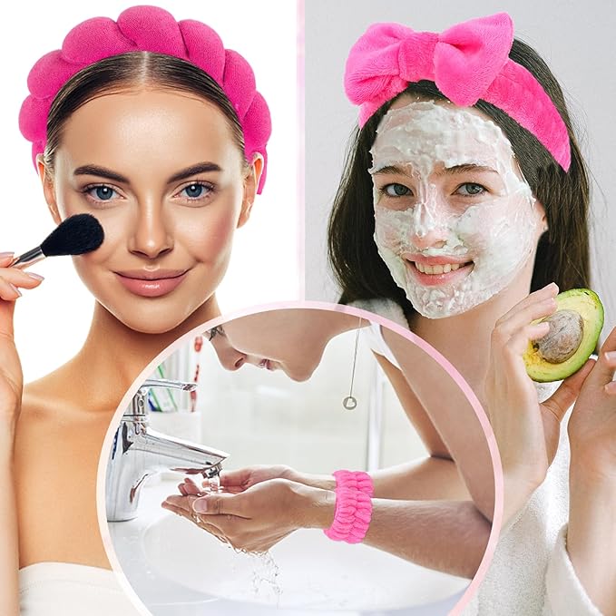 CAVETEE 6 Pack Spa Headband Set - Image 3