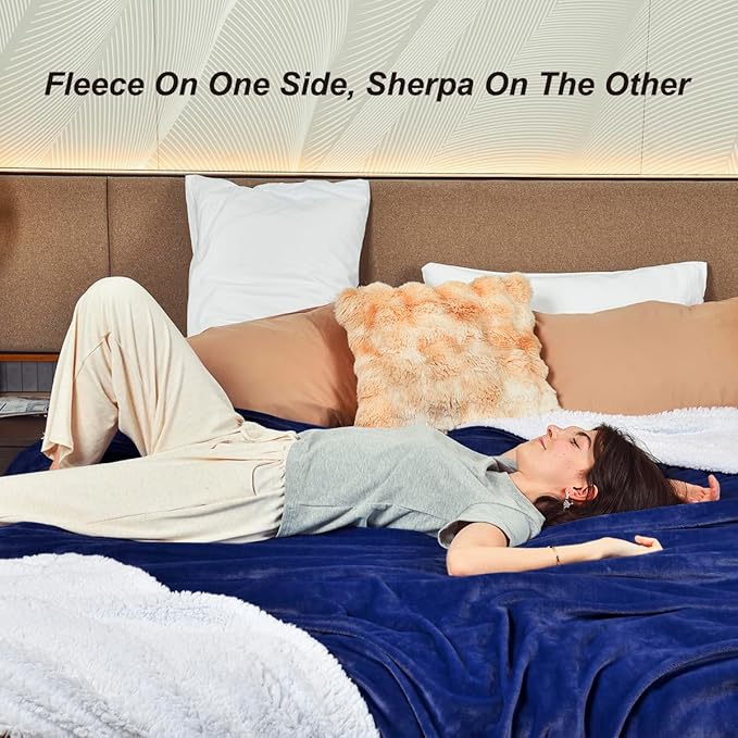 KAWAHOME Sherpa Fleece Throw Blanket - Image 4