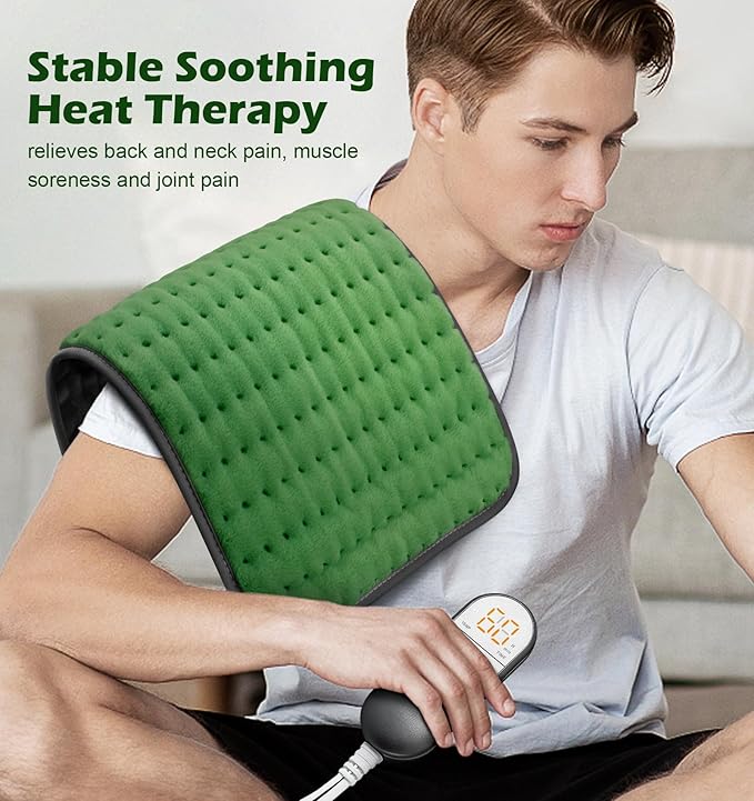 Heating pad for Back Pain Relief, Heating Pads for Neck, Fathers Mothers Day - Image 3