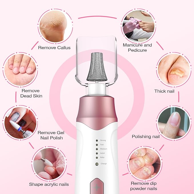 Professional Electric Nail Drill 2000mAH Portable Cordless Electric Nail File - Image 2