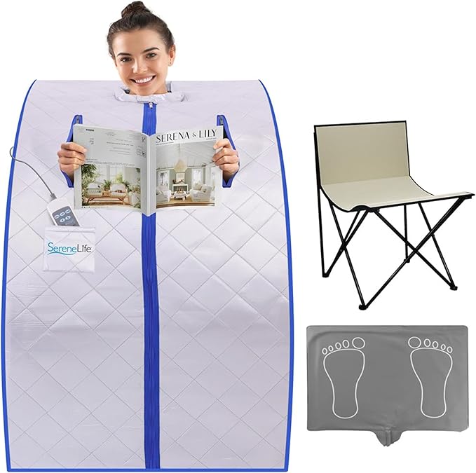 SereneLife Portable Sauna Box for Home, Infrared Sauna Tent by SereneLife