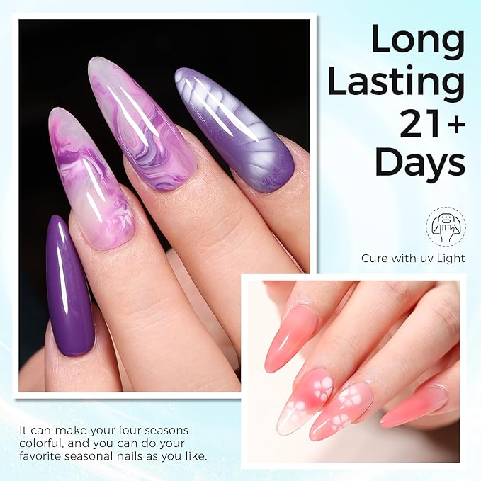 Blooming Gel Nail Kit, Long-Lasting UV/LED, DIY Manicure Gifts - Image 4