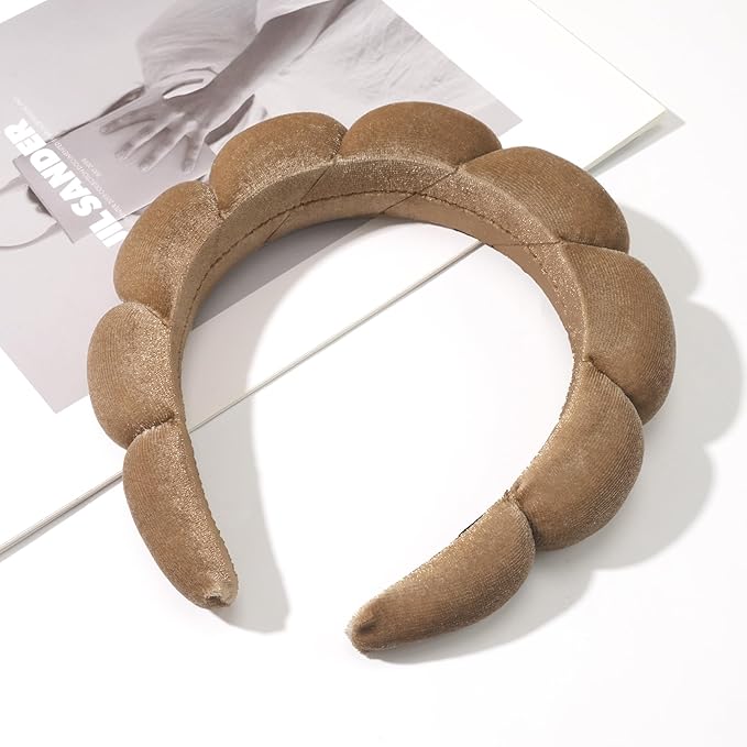 Ayesha Brown Spa Headband for Washing Face Sponge Makeup Headbands Skincare - Image 5