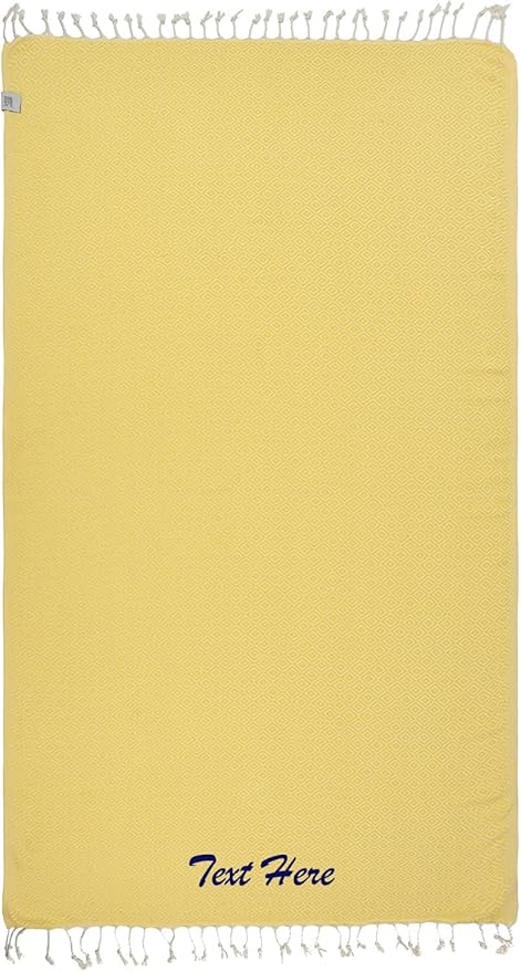 Personalized Beach Towel | Cotton Beach Towels, Sand Free, Highly Absorbent by LA%60HAMMAMFINELIVING