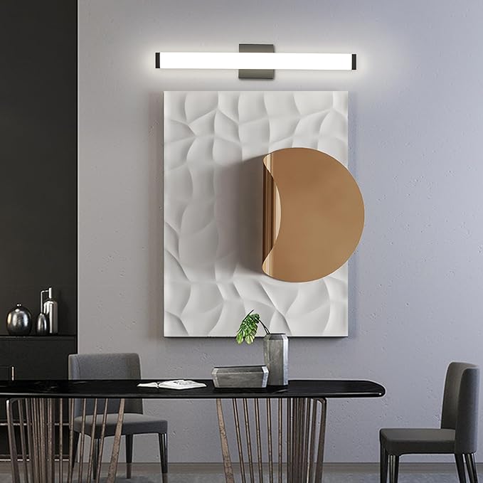 Bathroom Vanity Light Brushed Nickel Square LED 24 inch 14W 4000K Natural White - Image 7