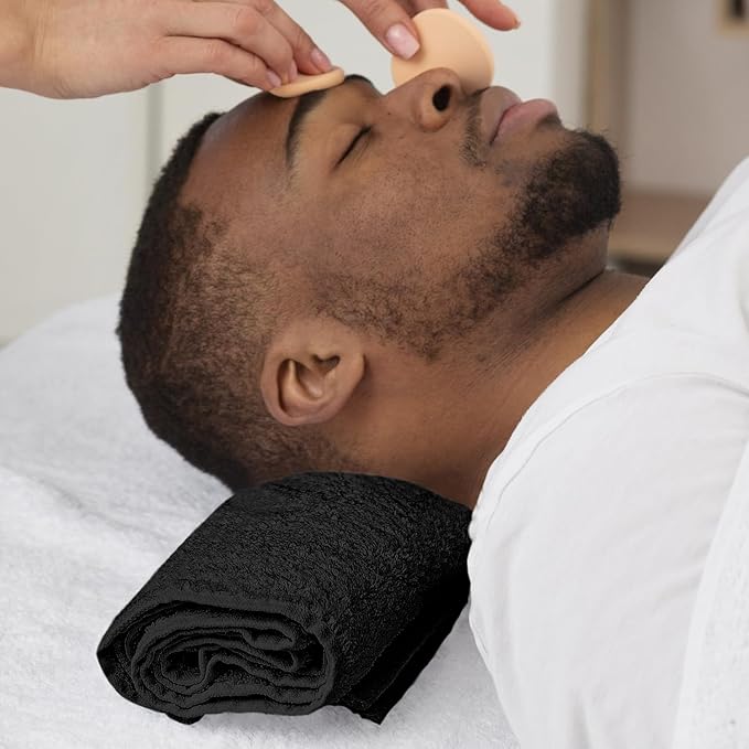 Reed&Pick Salon Towels – 50 Pack Black Hand Towels 100% Cotton Spa Towel – - Image 8
