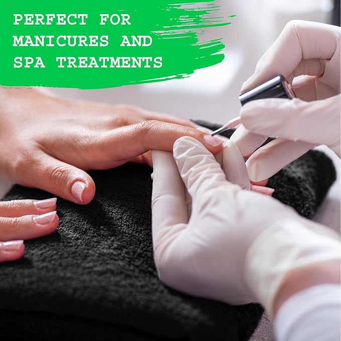 GREEN LIFESTYLE Black Microfiber Bleach Safe Towel Bulk Sets, Premium Spa - Image 3