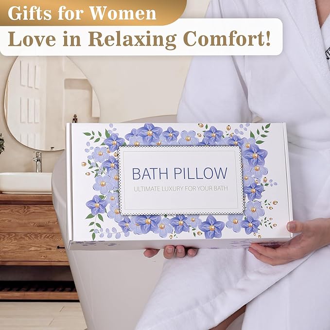 Bath Pillow Luxury Bathtub Pillow, Extra Soft & Comfortable Bath Pillows - Image 6