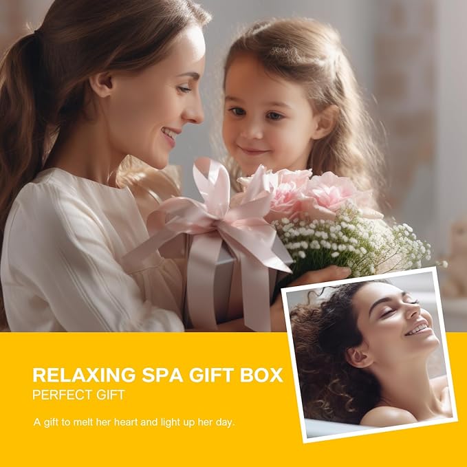 Peony Spa Gift Set for Women, Luxury 9 Pcs Bath Salts Set, Relaxation Gifts for - Image 6