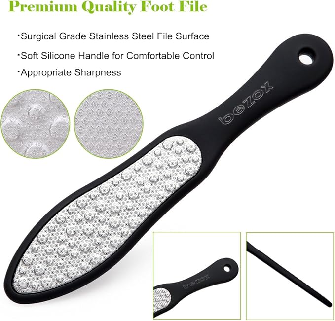 BEZOX Foot File, Double Sided Foot Scraper Callus Remover, Foot Rasp - Image 3