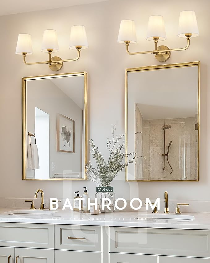 Bathroom Light Fixtures, Brushed Gold Vanity Lights - Image 8