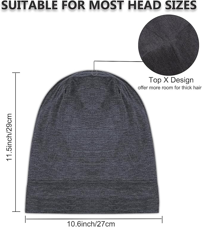 Sleep Cap Bonnet for Sleeping Black Women, Adjustable Cooling Ice Silk Lined - Image 7